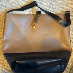 Old Navy Tan and Black Two-Tone Shoulder Bag